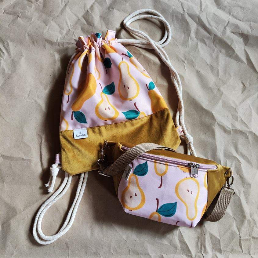 GRUSZKOWY KOMPLET NERKA XXL PLECACZEK 0