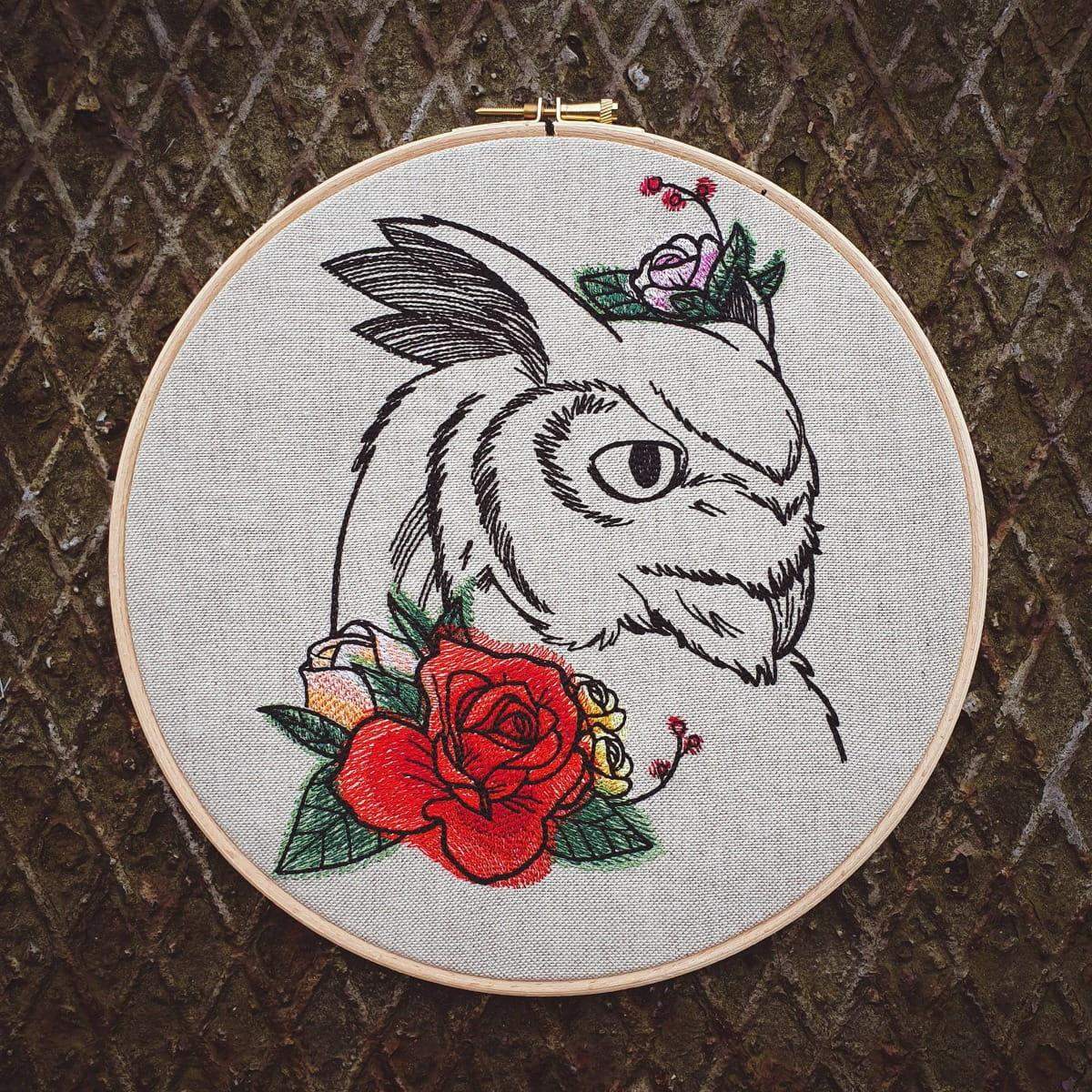 OBRAZEK HAFTOWANY SOWA 0