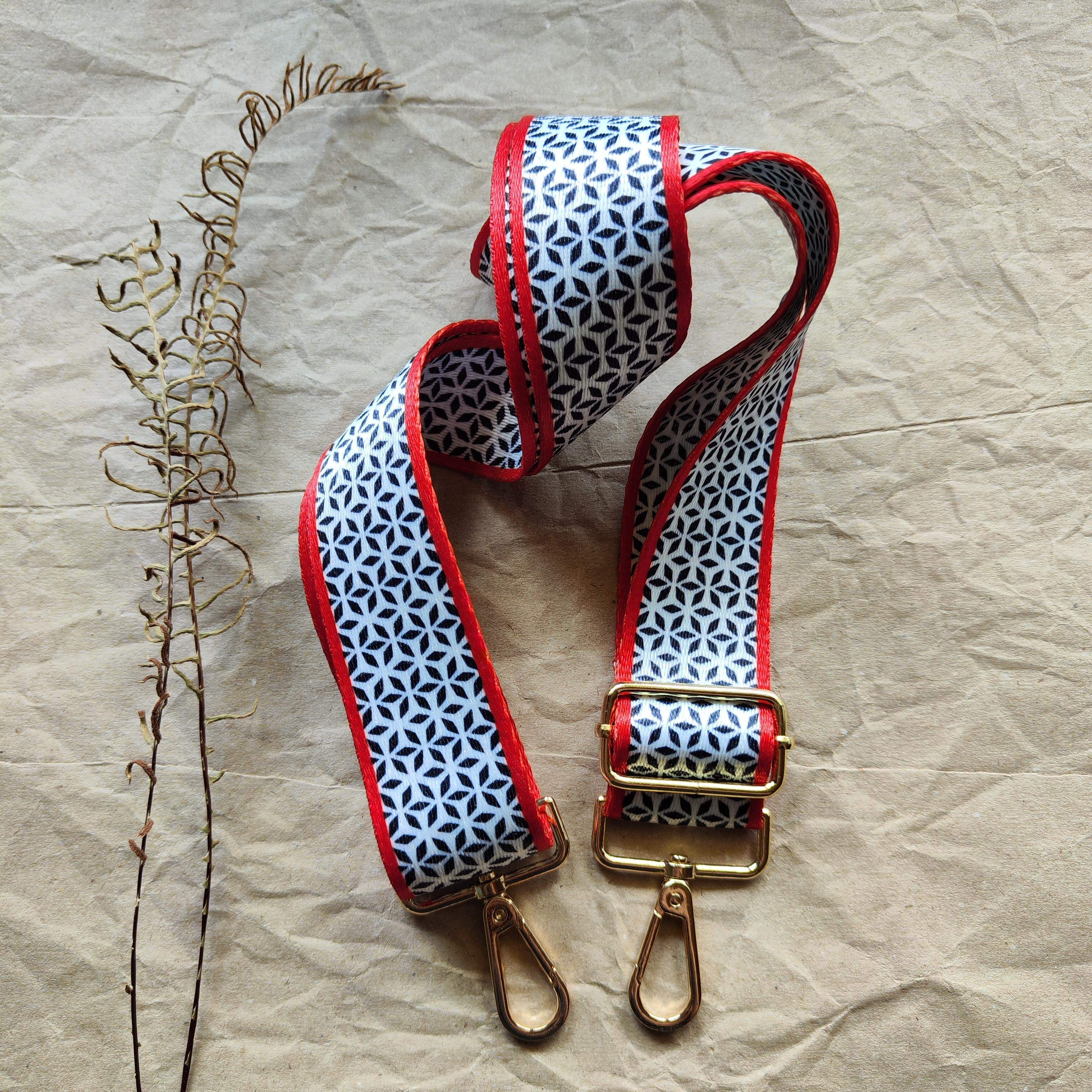 PASEK DO NERKI CZERWONO-CZARNY WZÓR 0