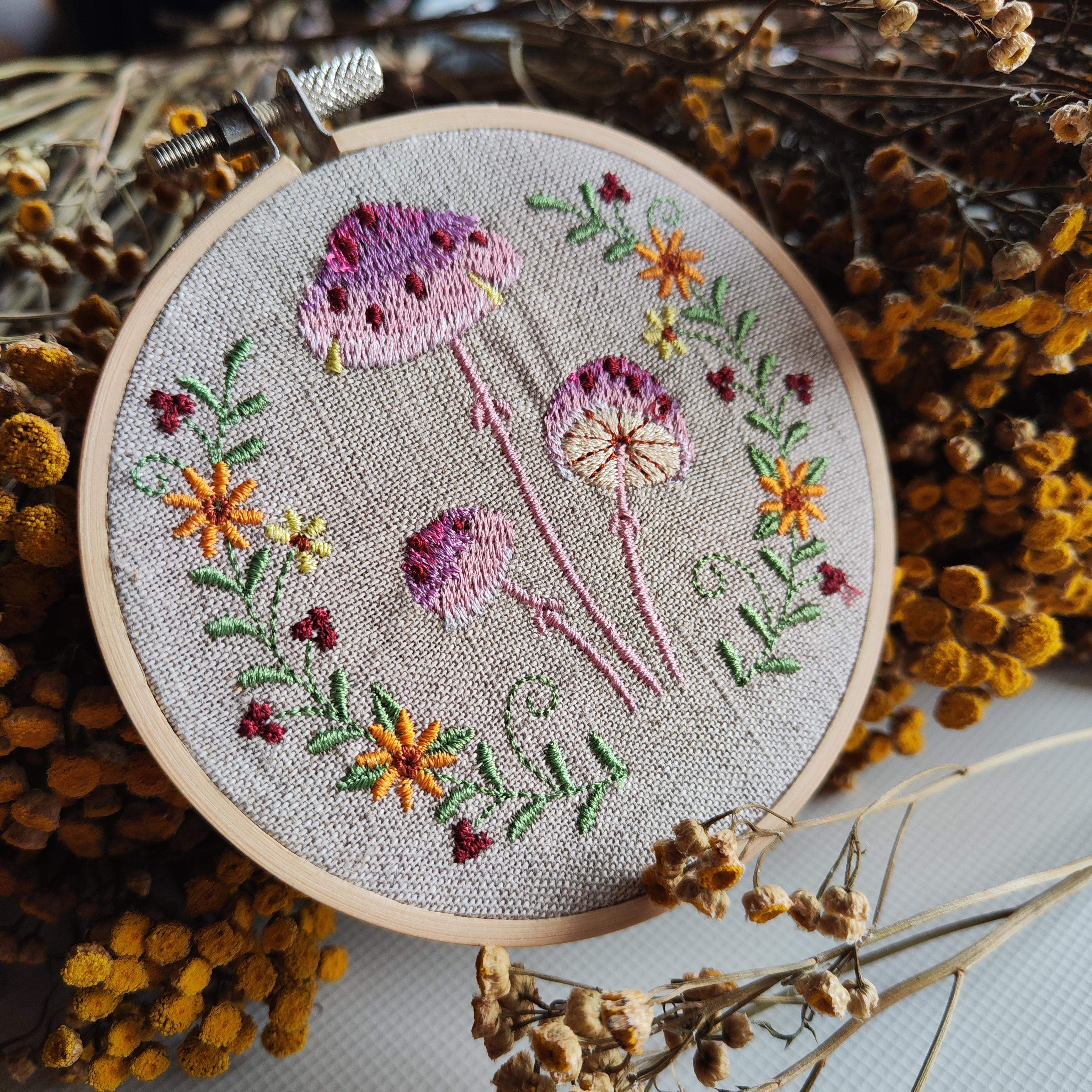 OBRAZEK HAFTOWANY MAGICZNE GRZYBKI 0